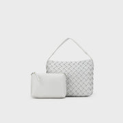 Black Caviar Designs Raquel White 2 Piece Woven Shoulder Bag