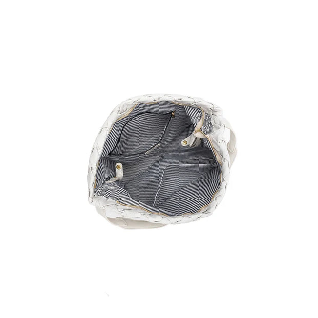 Black Caviar Designs Raquel White 2 Piece Woven Shoulder Bag