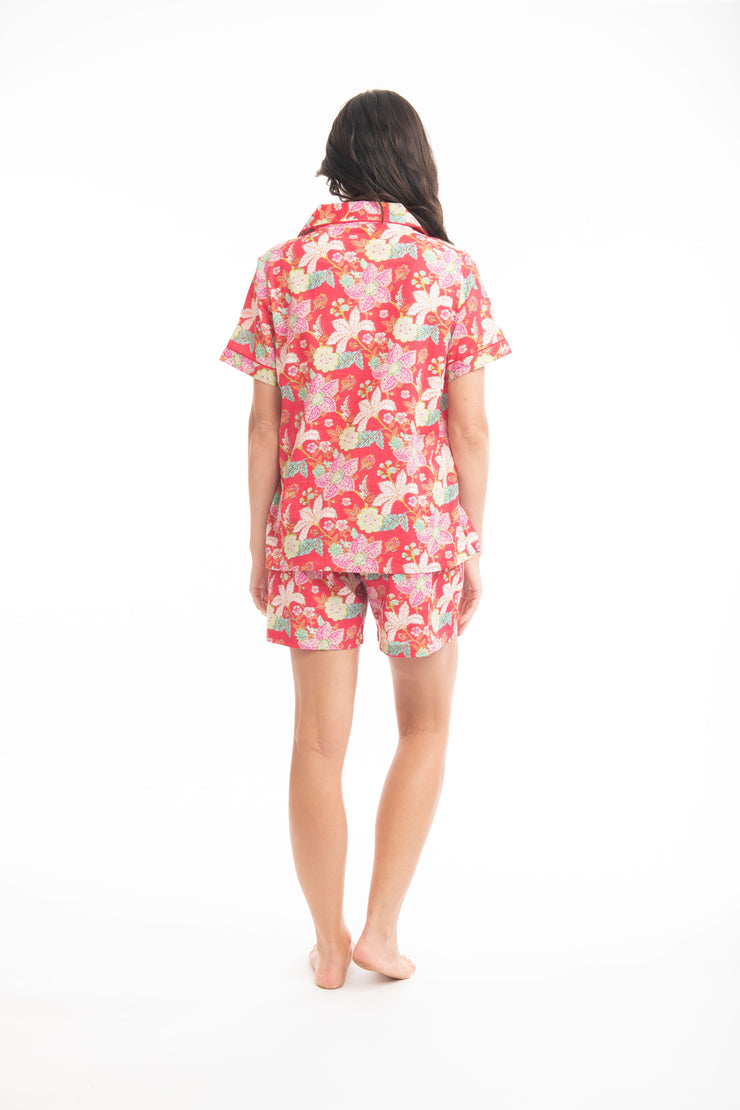 Victorias dreams by orientique Saki Shirt/Shorts Set - Red