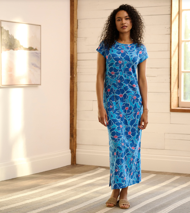 Hatley Blake Maxi Dress Textured Poppies
