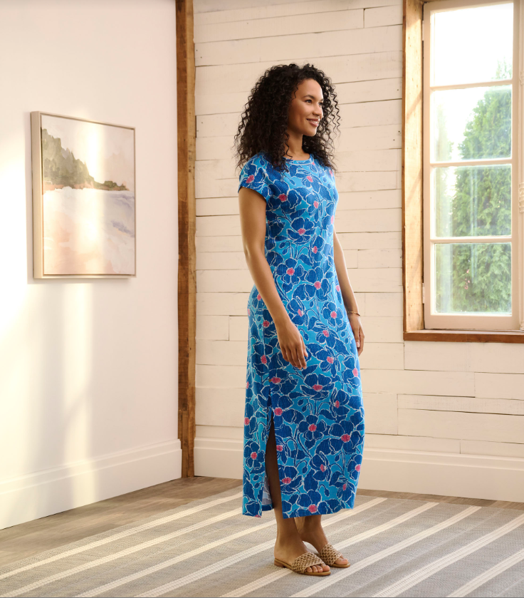 Hatley Blake Maxi Dress Textured Poppies