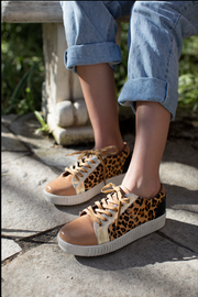 Berlin Sneaker Tan Black Leopard The Shoe Collective Hinako