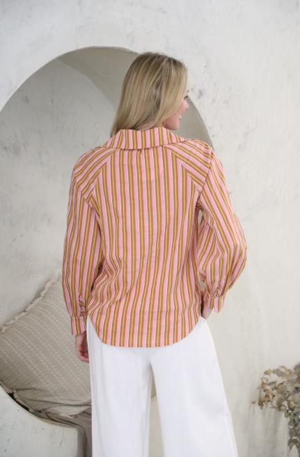 Shareen pink Stripe Shirt 