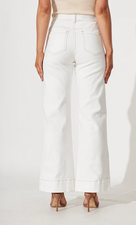 Front Pocket Jeans - White