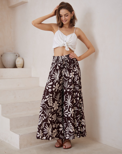 rock pants iris maxi chocolate brown