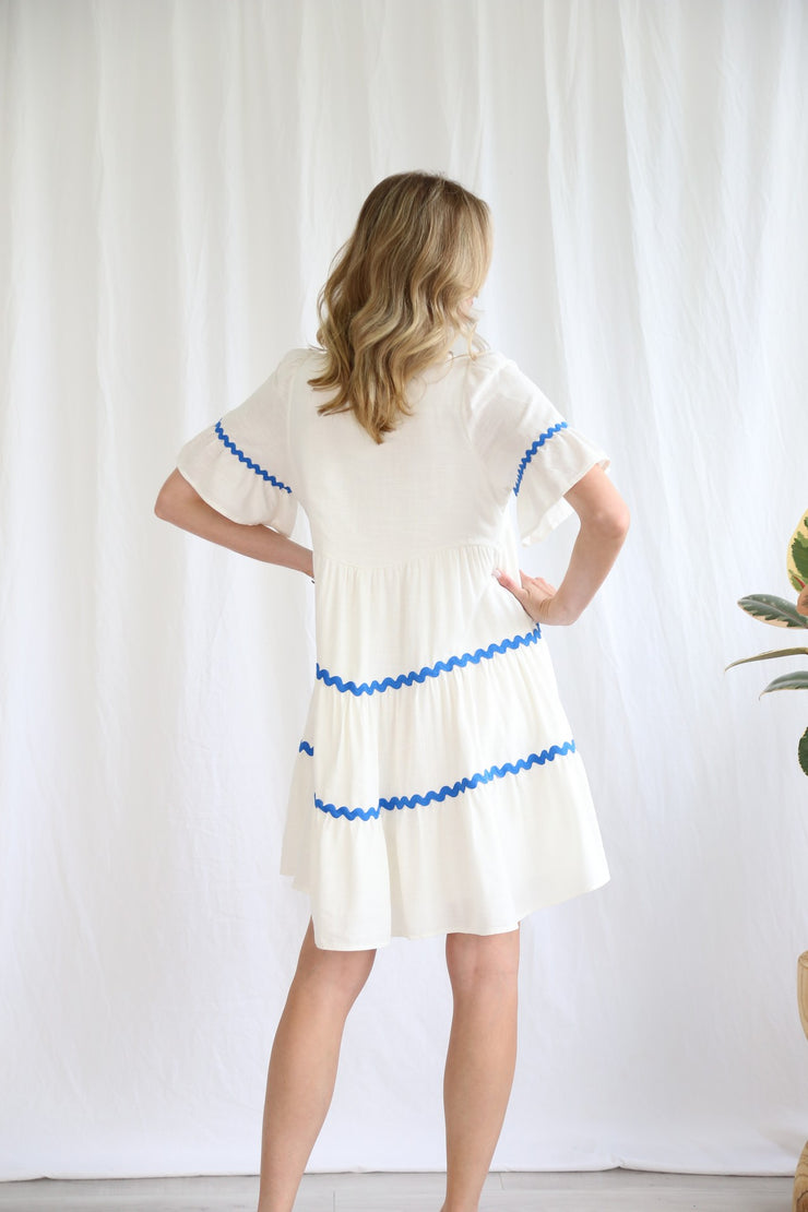 Shareen-White-Blue-Stripe-Short-Dress