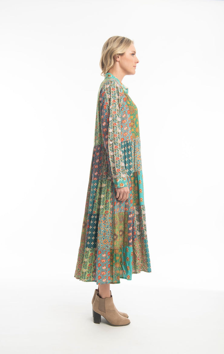 Sutlej Collar Maxi Dress - Print