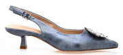 Woo Night Metallic Sling Back Kitten Heel - Alfie and Evie