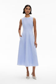 Linen Seam Dress-  Soft Violet