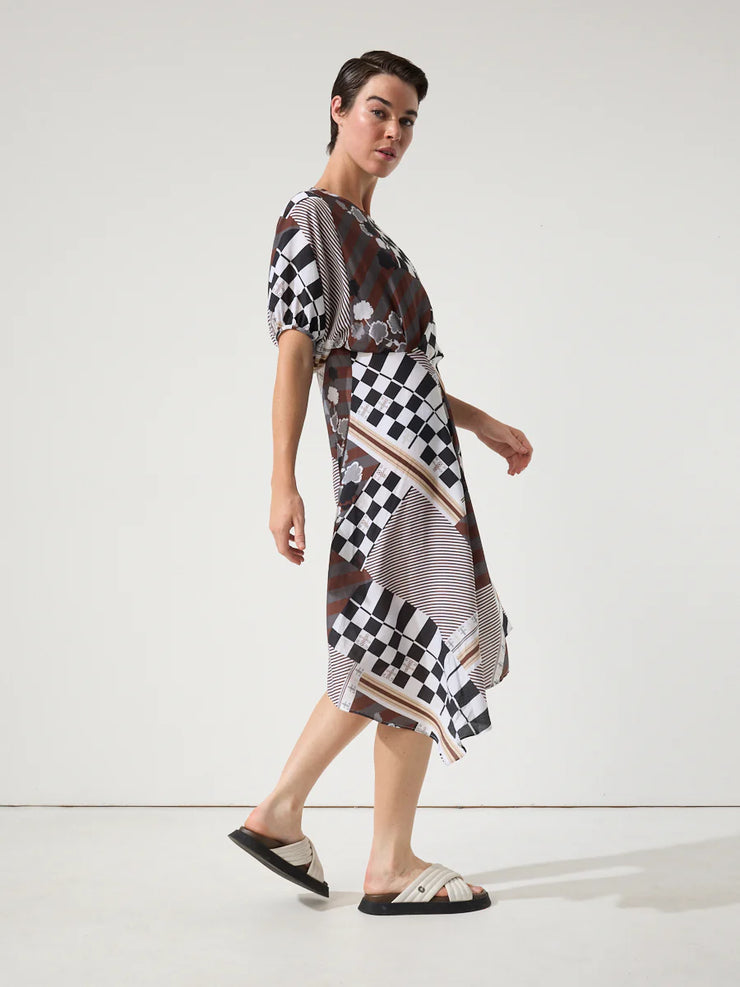 Marco Polo Draped Collage Dress