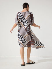 Marco Polo Draped Collage Dress