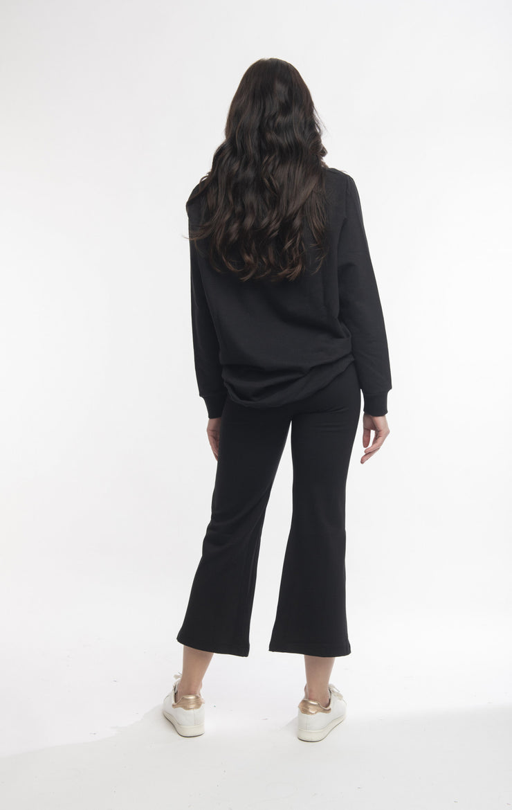 Ponte Flare Leg Pant Black Orientique