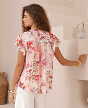 Iris Top - Pink Print