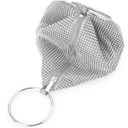 Olga Berg Bianca Ball Mesh Bag - Silver