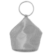 Olga Berg Bianca Ball Mesh Bag - Silver