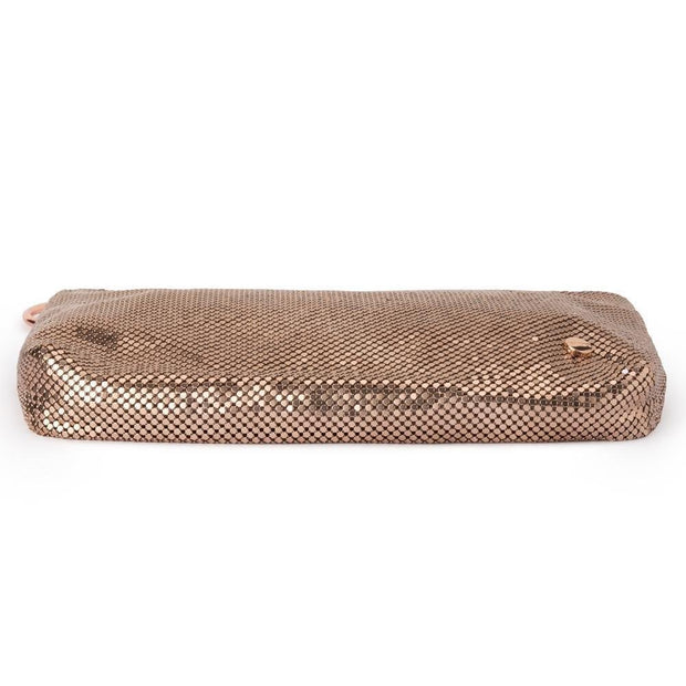 Olga Berg Shar Mesh Convertible Bag -  Rose Gold