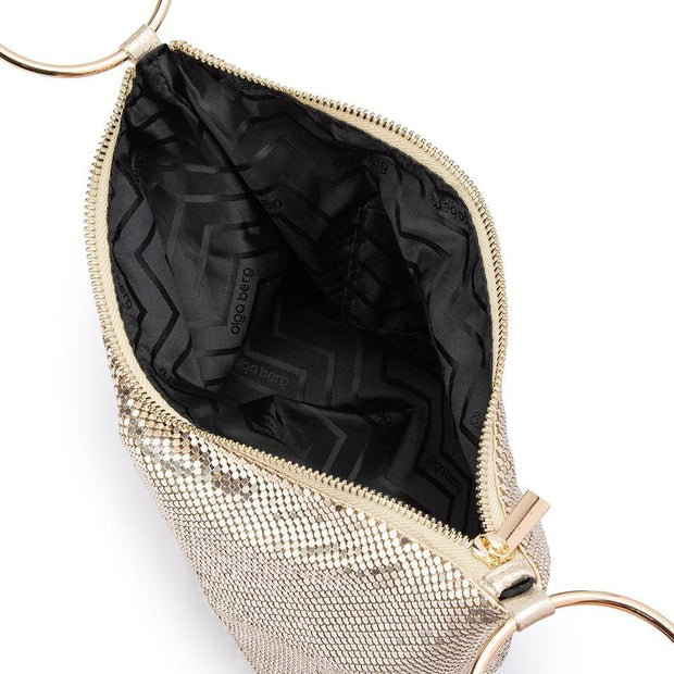 Olga Berg Shar Mesh Convertible Bag - Gold