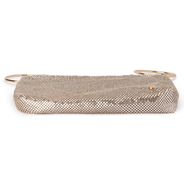 Olga Berg Shar Mesh Convertible Bag - Gold