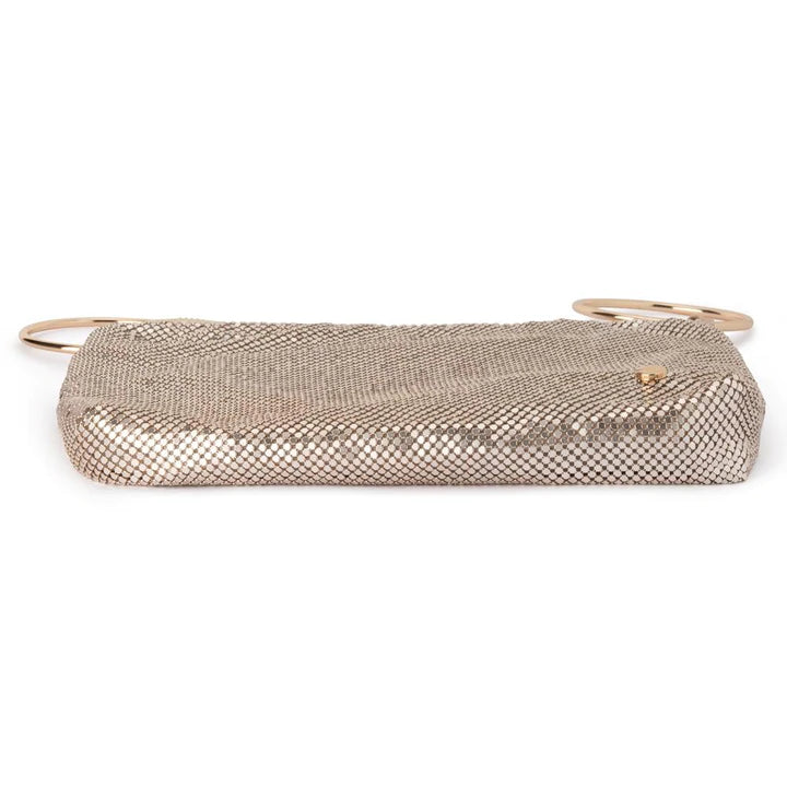 Olga Berg Shar Mesh Convertible Bag - Gold