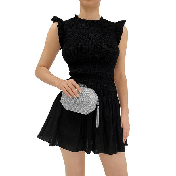 Olga Berg Tilly Tassel Clutch Bag
